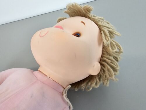 Vintage 1980 Ice Cream Doll Boy Green Overalls 14" Brown Eyes Curly Light Hair - Picture 8 of 10