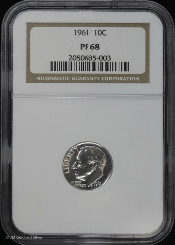 1961 P 10c Proof Roosevelt Dime NGC PF 68 | PR