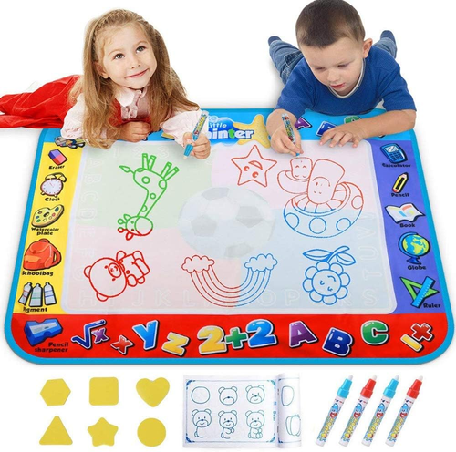 Aqua Coloring Mat,Kids Toys Large Water Painting Mat,Toddlers Doodle Pad with 4