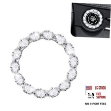 Car Bling Push Start Button Cover, Crystal Rhinestone Engine Start Stop Ring