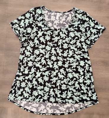 LuLaRoe Disney Classic T Size XL Toy Story Black Mint EUC