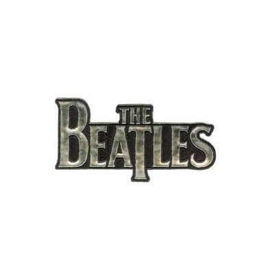 Patch - C&D Visionary - The Beatles - Text Logo Chrome Silver 3''x2'' Iron-On NEW