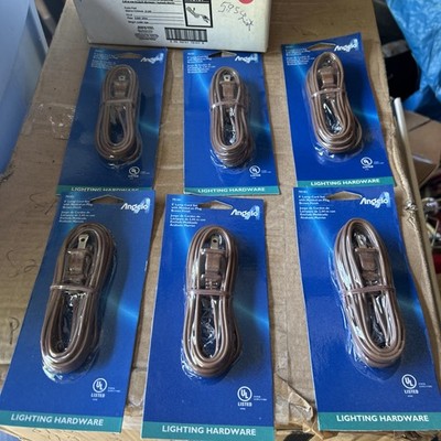 6 Angelo 70101 8ft Lamp Cords New Old Stock Lamp Repair Restore