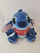 Disney Lilo  Stitch Plush Stuffed Animal Blue Alien Red Hawaiian Shirt.