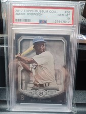 2017 Topps Museum Coll. Jackie Robinson #66 Gem Mt PSA 10 Rare pop of 1 Graded