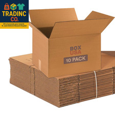Moving Boxes Medium 18"L X 14"W X 12"H 10-Pack Corrugated Cardboard Box for Sh
