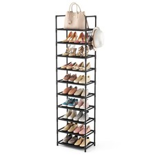 10 Tiers Shoe Rack 25 Pairs Large Capacity Tall Shoe Organizer Sturdy Shoe Sturd