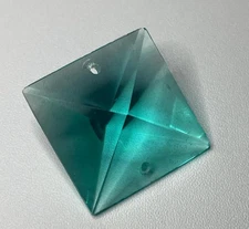 50-22mm Square Prism Aqua Marine Smooth 2 Hole Full Cut Italian Crystals