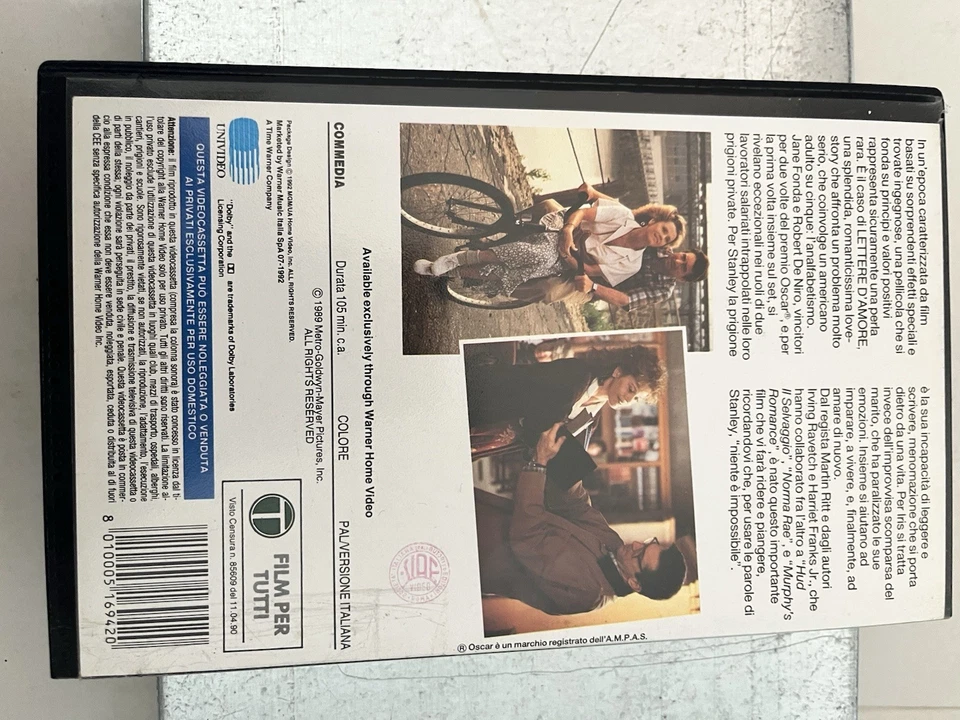 LETTERE D'AMORE VHS - MGM Home Video - 1989 - Immagine 4 di 4
