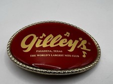 Vintage GILLEY'S club 1970s red Belt Buckle texas urban cowboy western