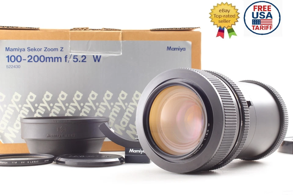 Lens holder+ [Near MINT Box] Mamiya Zoom Z 100-200mm f/5.2 W For RZ67 From JAPAN - Image 2 of 4