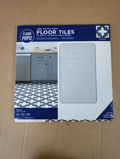 FloorPops FP3308 Nordic Floor Tiles Vinyl Patterned Look Black New