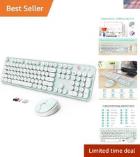 Comfort-Driven Wireless Keyboard Mouse - Retro Design for PCs and Laptops