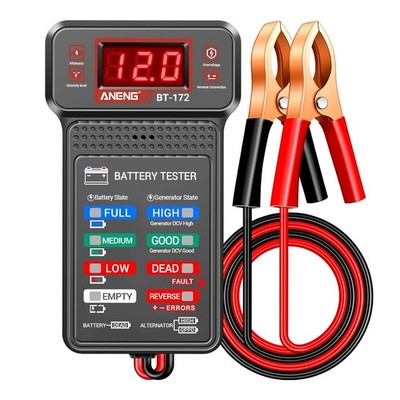 Autobatterietester 12V Digitaler Lichtmaschinen-Ladeanalysator Voltmeter LCD-...
