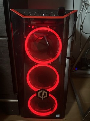 Red/Black CyberPowerPC Gaming Desktop B360M Bazooka, with Keyboard an Mouse