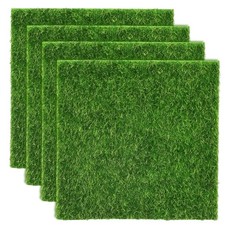 Artificial Moss, 4 Pack 6x6 Inch, Fairy Garden Craft Supplies, Green