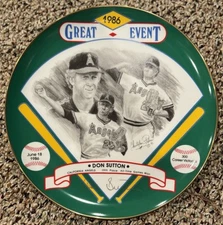 DON SUTTON CALIFORNIA ANGELS Hackett Hand Signed PLATE Limited ED New BASEBALL