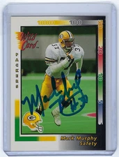 1992 PACKERS Mark Murphy signed card Wild Card #56 AUTO Autographed Green Bay