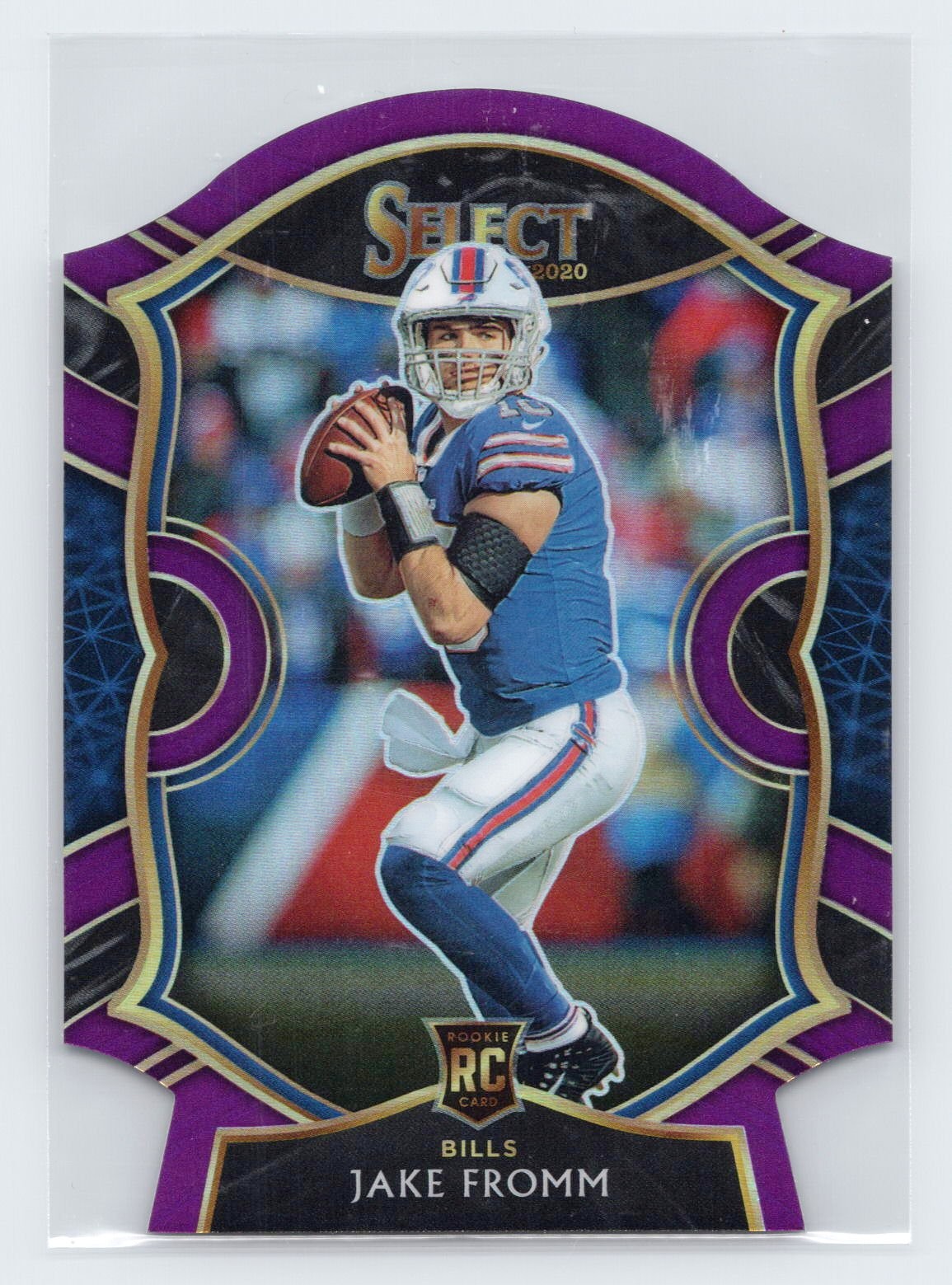 2020 Panini Select #49 Jake Fromm Purple Prizm Die Cut