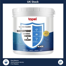 Professional Grade Liquid Rubber Waterproof Sealant Black 1L Leak Repair