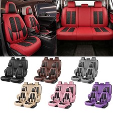 Full Set Faux Leather Seat Covers Pickup Truck Suv Front Rear 5-seats Waterproof Full Set Faux Leather Seat Covers Pickup Truck Suv Front Rear 5-seats Waterproof