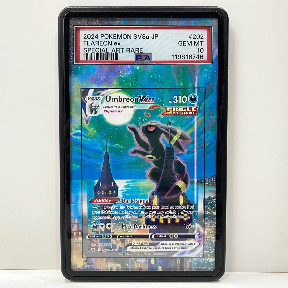 POKEMON TCG EXTENDED ART MAGNETIC CASE PSA CARD UMBREON VMAX 215