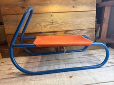 Vintage Metal Sled With Fabric Seat  nazdarBazar  
