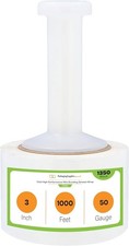 Mini Stretch Wrap Shrink Film 1350 Rolls 3" x 1000 Ft Roll With Plastic Handle