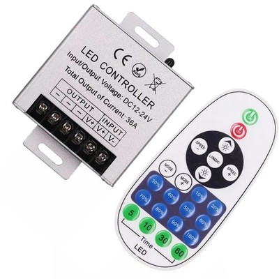 DC 12V 24V LED-Lichtdimmer Wireless IR 23Keys Remote Controller 36A 360W