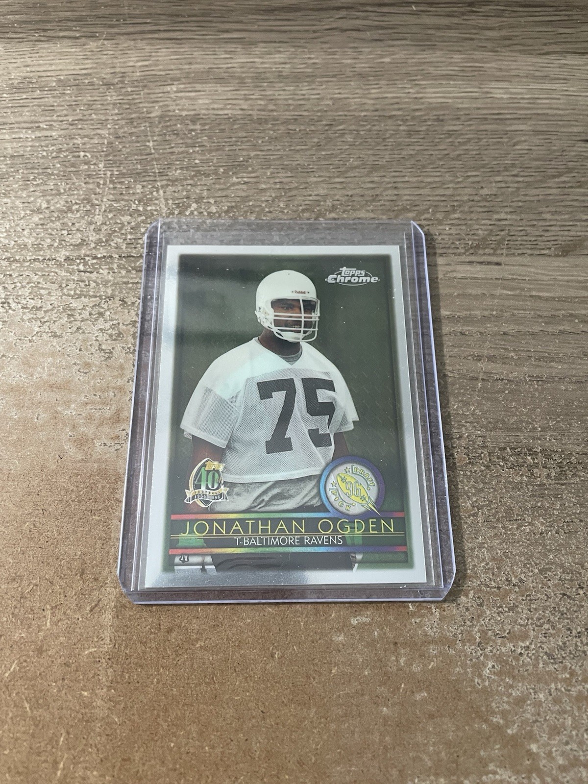 1996 Topps Chrome - #163 Jonathan Ogden (RC) Baltimore Ravens