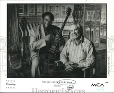 1994 Press Photo George Jones and B. B. King, Musicians - sap18355