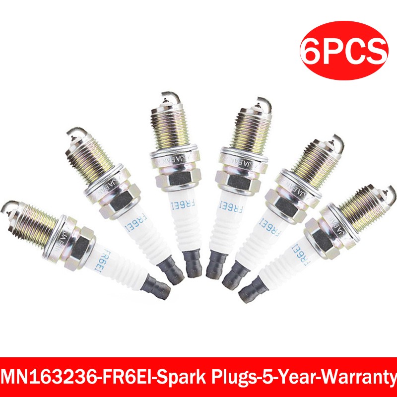 6x MN163236/FR6EI Iridium Spark Plugs For Mitsubishi Endeavor Galant Lancer