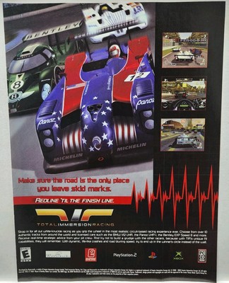 2002 Total Immersion Racing Sony Playstation 2 PS2 Print Ad Poster Promo Art