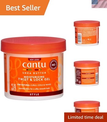 Shea Butter Moisturizing Twist & Lock Gel   Frizz Control for Natural Hair, 13oz