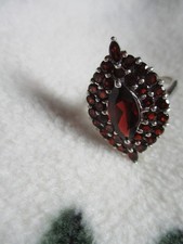 .925 SS 7.71CT NATURAL DEEP RED GARNET CLUSTER 7.25