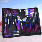 Professional 6/9/18/30 Piece Stainless Steel Manicure & Pedicure Kit Case