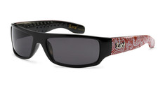 Locs Bandana Arm Sunglasses Hardcore Gangster Biker Shades Black-Red