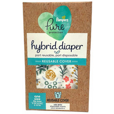 Pampers Pure Hybrid Reusable Cloth Diaper Cover, One Size - Full Floral