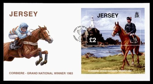DR WHO 2013 GB JERSEY FDC HORSE RACE GRAND NATIONAL CACHET S/S L2 M62102