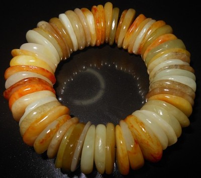 WICHTIGES Hetian Jade Unterlegscheiben Jade Armband
