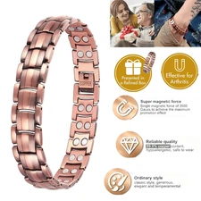 Copper Magnetic Bracelet Energy Healing Therapy Arthritis Pain Relief Men Women