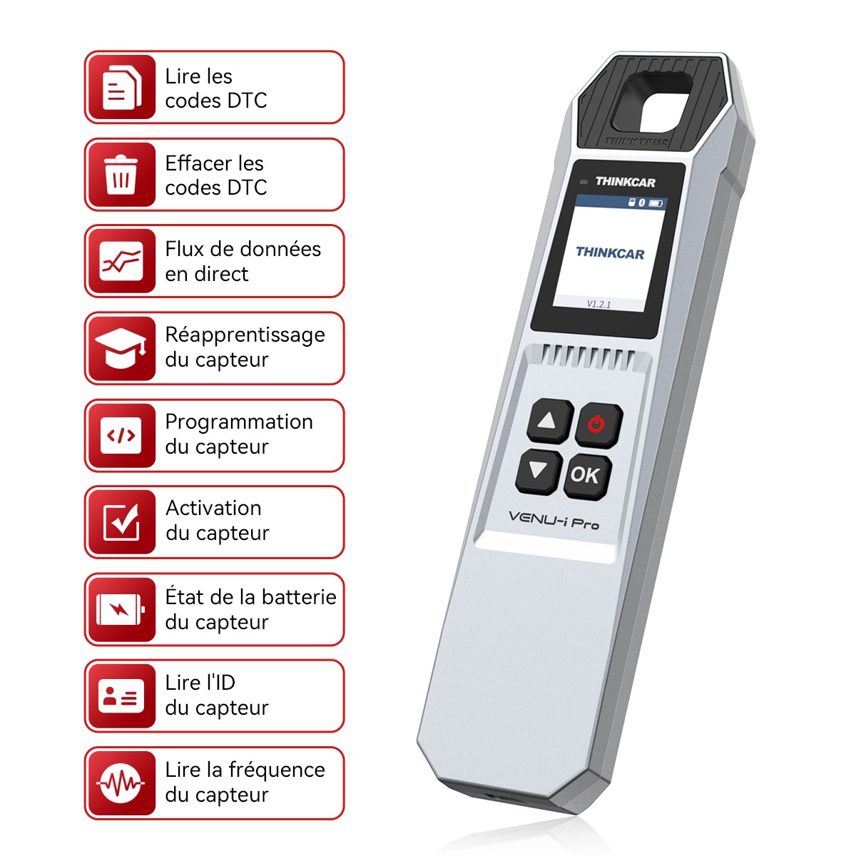 THINKCAR VENU iPro TPMS Programming Tire Sensor  Relearn Reset Activate Tool 