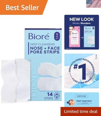 Cruelty-Free Deep Cleansing Pore Strips for Instant Blackhead Removal - 14 Count