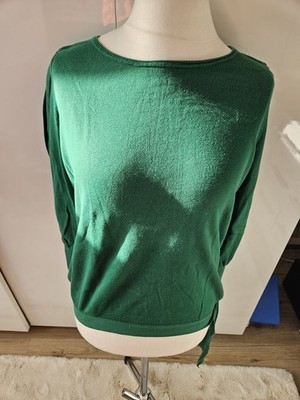 Marc O Polo Pullover grün Gr. L / 42 Baumwolle mit seitl. Schleife