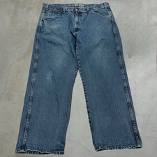 Baggy Dickies Relaxed Fit Jeans Mens 38x30 Blue Workwear Denim 13293 THK