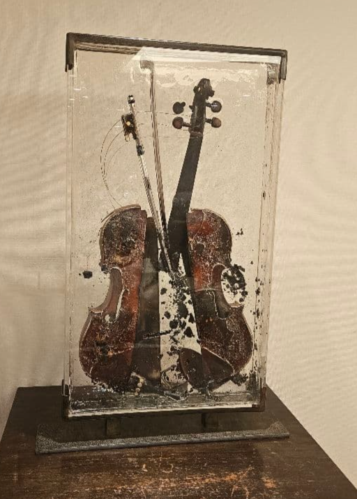 Arman “Colère de Paganini” 2004 Violin Acrylic Sculpture Signed Ed