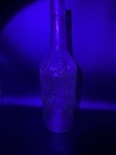 VINTAGE LAVENDER QUAKER MAID WHISKEY  PATENTED 1538 GLOW GREEN GLASS BOTTLE — photo 8