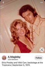 Vikki Carr 9 ft. Pearl Necklace Worn With Elvis Presley at Tropicana With Photos