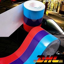 2×M-Colored Auto Streifen Stripes Flagge Aufkleber Sticker Motorhaube für BMW