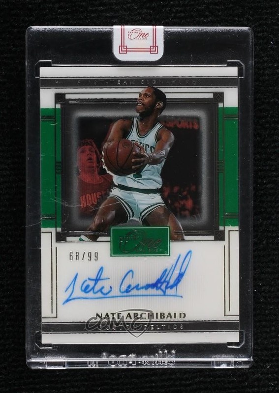 2020 Panini One and One First-Team Signatures 68/99 Nate Archibald Auto HOF
